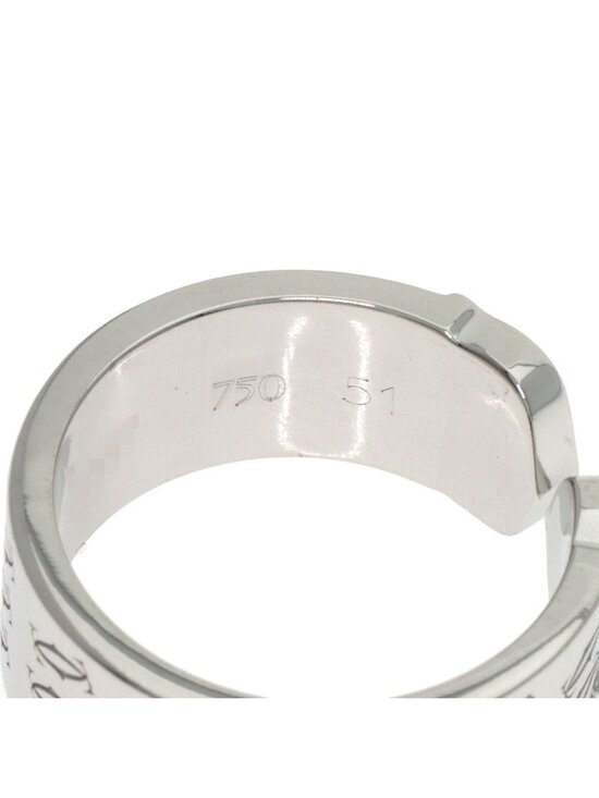 Cartier 2C Christmas Limited 51 Ring 18k White Gold